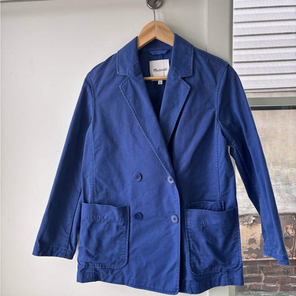 EUC - Madewell Crossover Blazer in Cobalt (Size XXS -Oversized Fit)